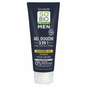 SO’BiO étic Gel sprchový MEN 3v1 - energizující zázvor BIO (200 ml) - na tělo, obličej i vlasy