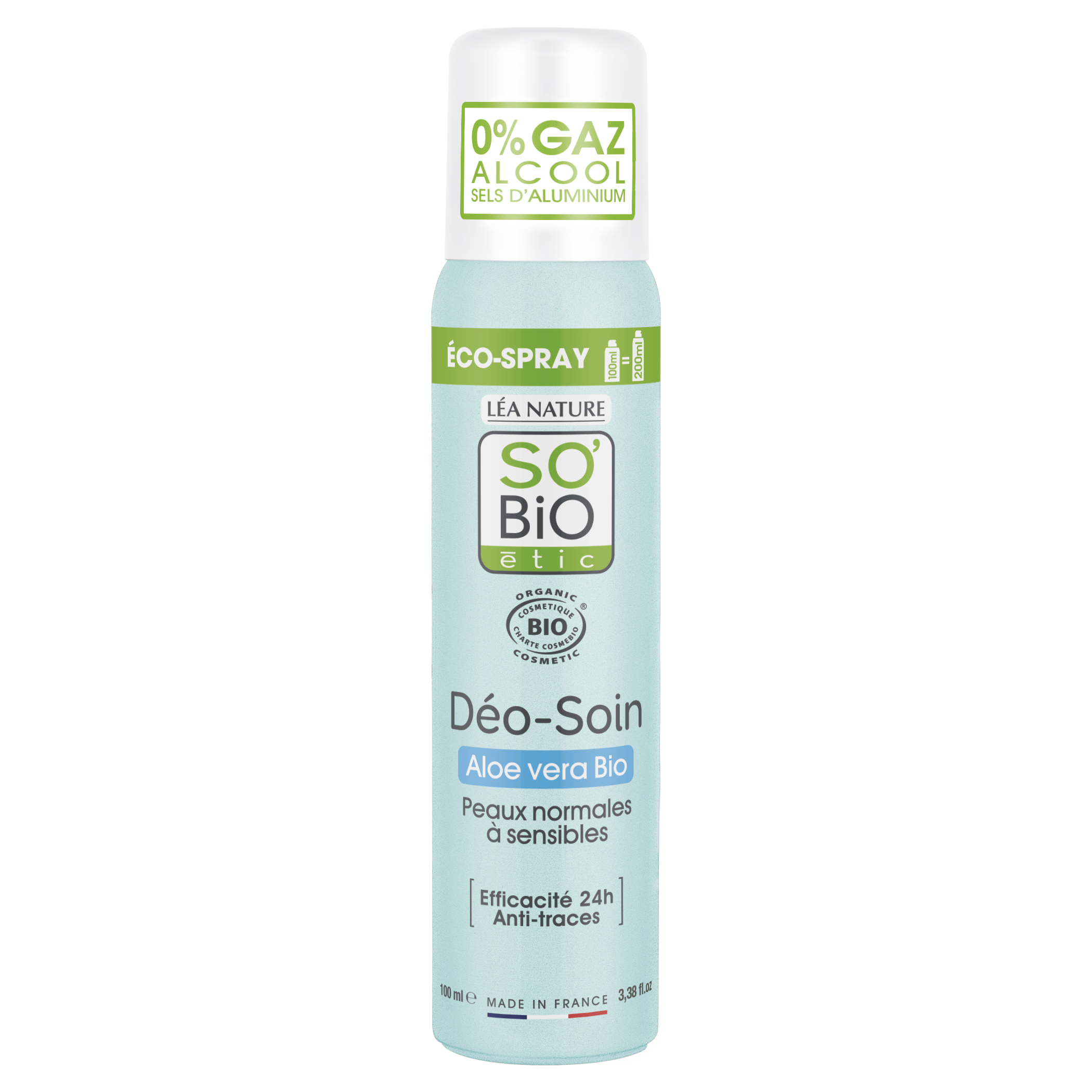 SO’BiO étic Deodorant přírodní ECO SPRAY 24h - Aloe vera BIO (100 ml) - účinný až 24 hodin