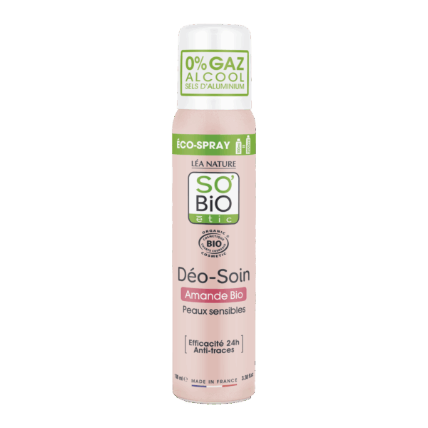 SO’BiO étic Deodorant přírodní ECO SPRAY 24h - mandle BIO (100 ml) - účinný až 24 hodin