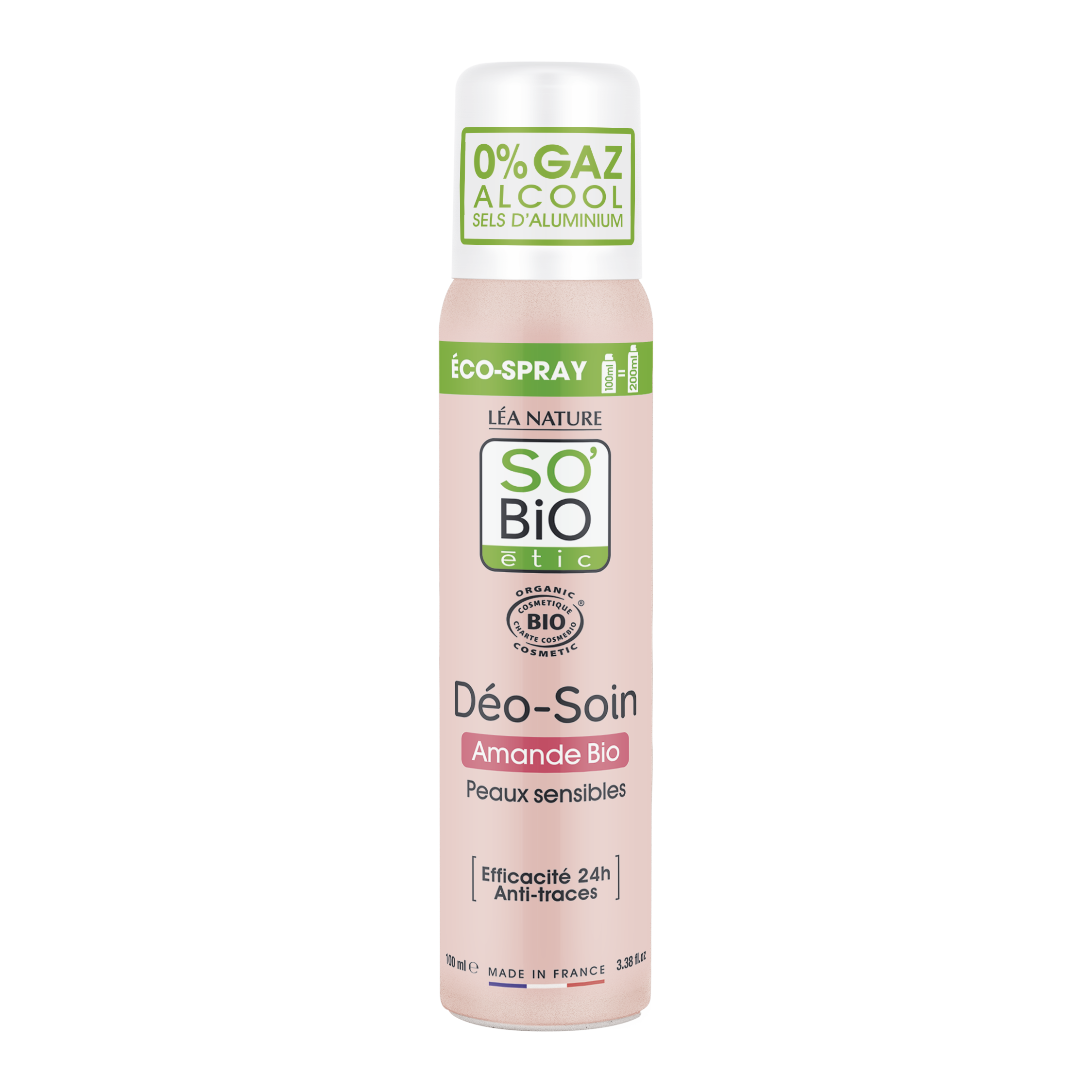 SO’BiO étic Deodorant přírodní ECO SPRAY 24h - mandle BIO (100 ml) - účinný až 24 hodin