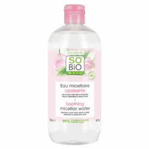 SO’BiO étic Voda micelární s Aloe Vera zklidňující BIO (500 ml) - obohacena o heřmánkovou vodu