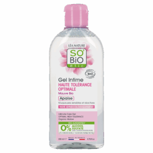 SO’BiO étic Gel mycí pro intimní hygienu hypoalergenní BIO (200 ml) - s výtažkem ze slézu obecného