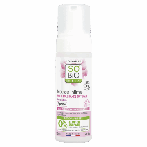 SO’BiO étic Pěna mycí pro intimní hygienu hypoalergenní BIO (150 ml) - s výtažkem ze slézu obecnéhoideální pro suchou pokožku
