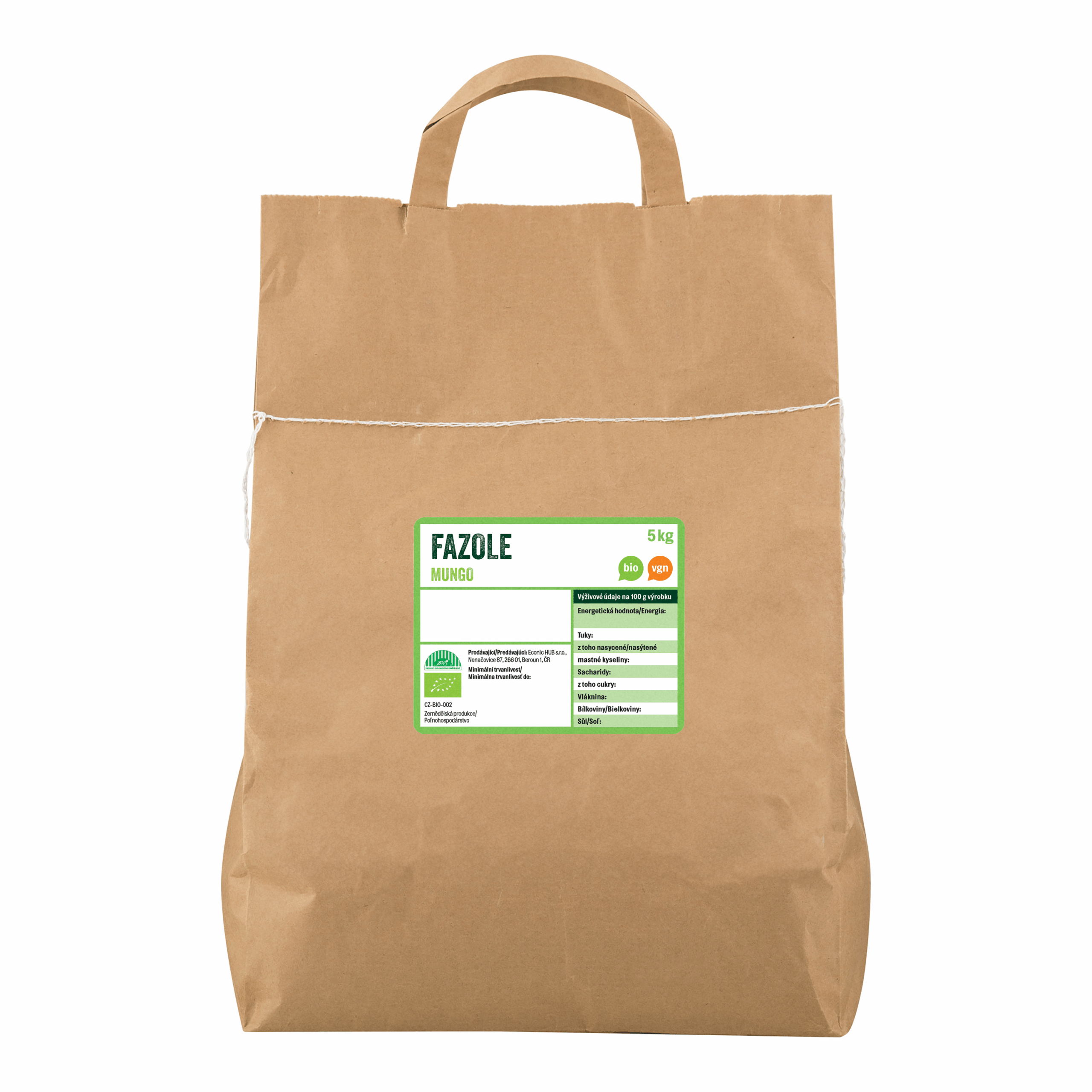 Fazole mungo 5 kg BIO   COUNTRY LIFE