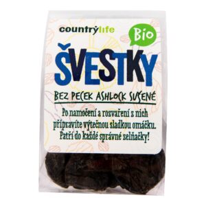 Švestky sušené bez pecek Ashlock 100 g BIO   COUNTRY LIFE