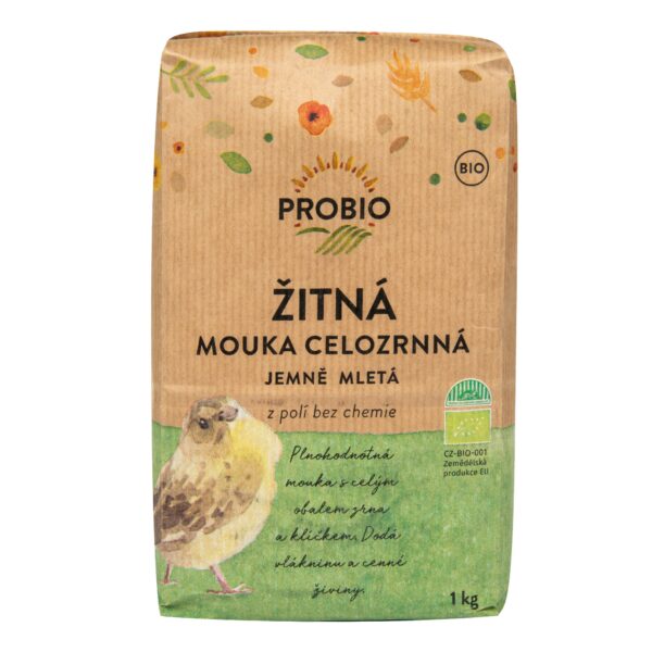 PROBIO Mouka žitná celozrnná jemně mletá BIO (1 kg)