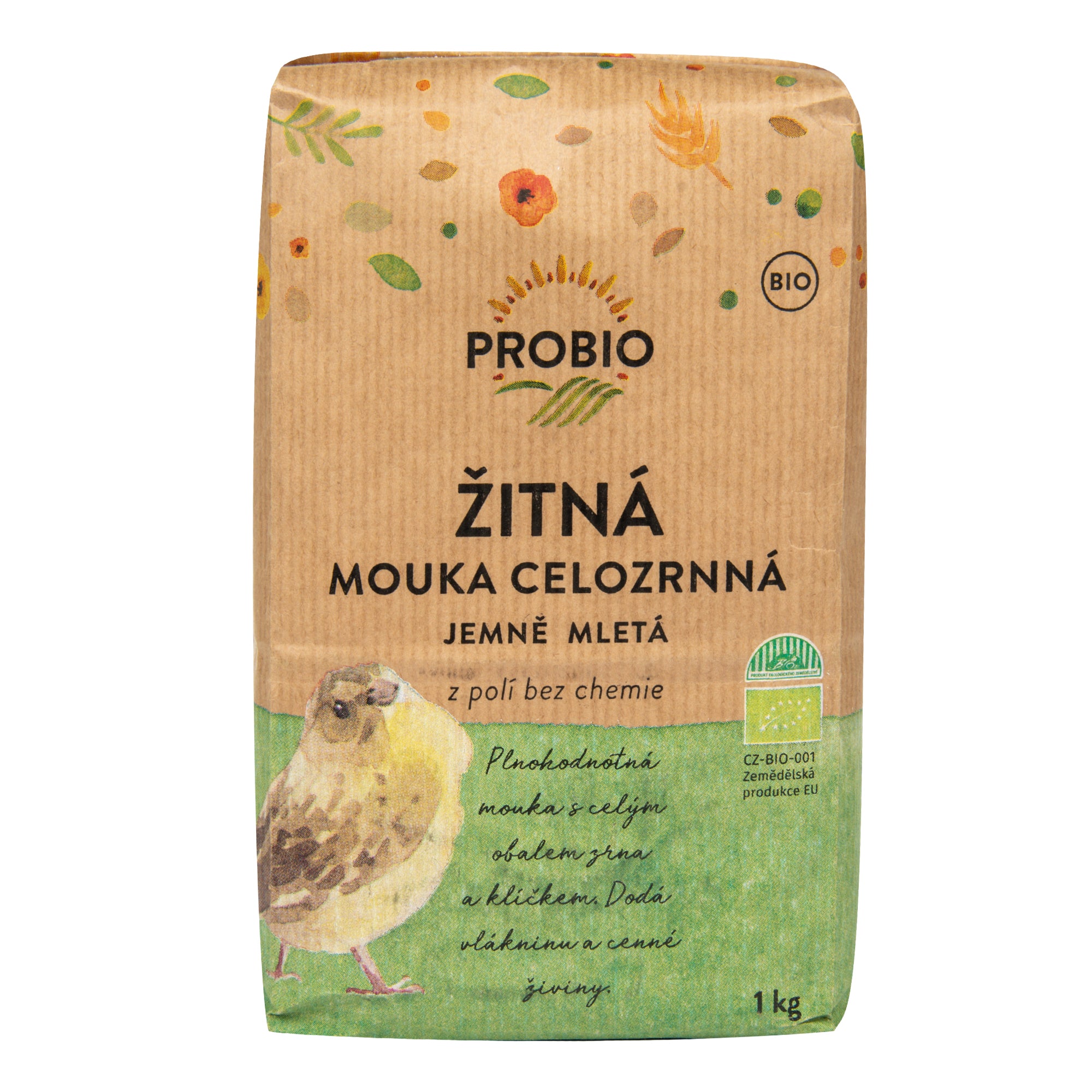 PROBIO Mouka žitná celozrnná jemně mletá BIO (1 kg)