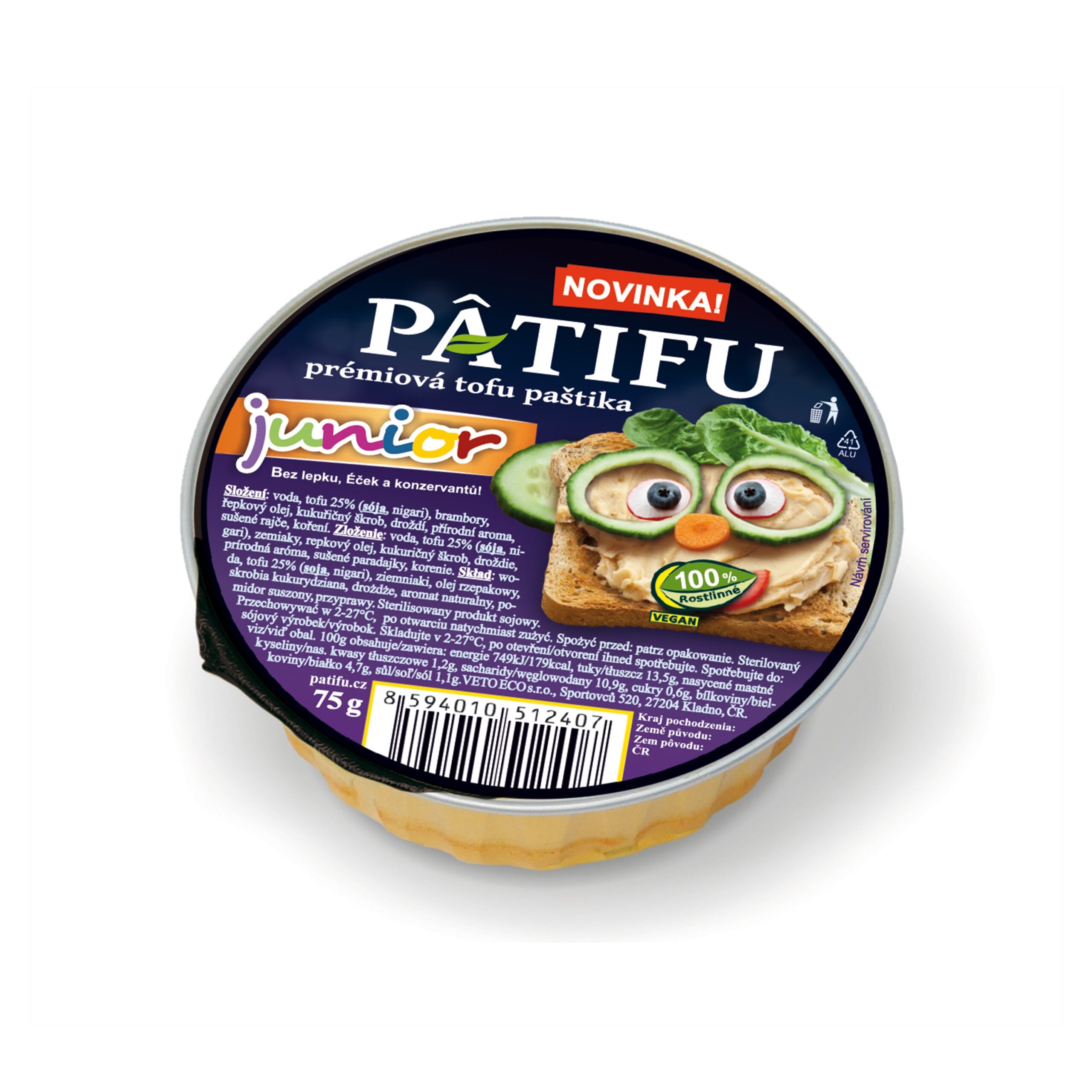 Alternativa paštiky PATIFU junior 75 g   VETO ECO