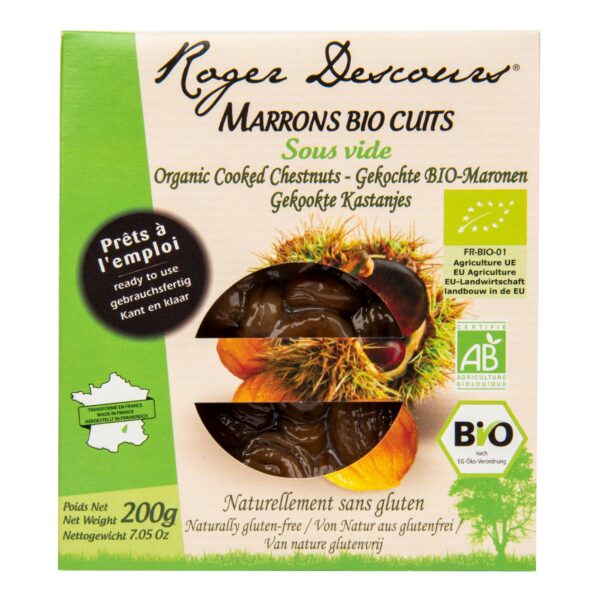 Roger Descours Kaštany loupané vařené - vakuované BIO (200 g)