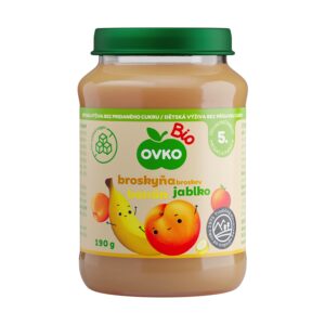 Příkrm ovocný broskev, banán, jablko 190 g BIO   OVKO