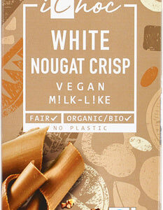 iChoc Bílý nugát s křupinkami rostlinný BIO (80 g) - fair trade kvalita