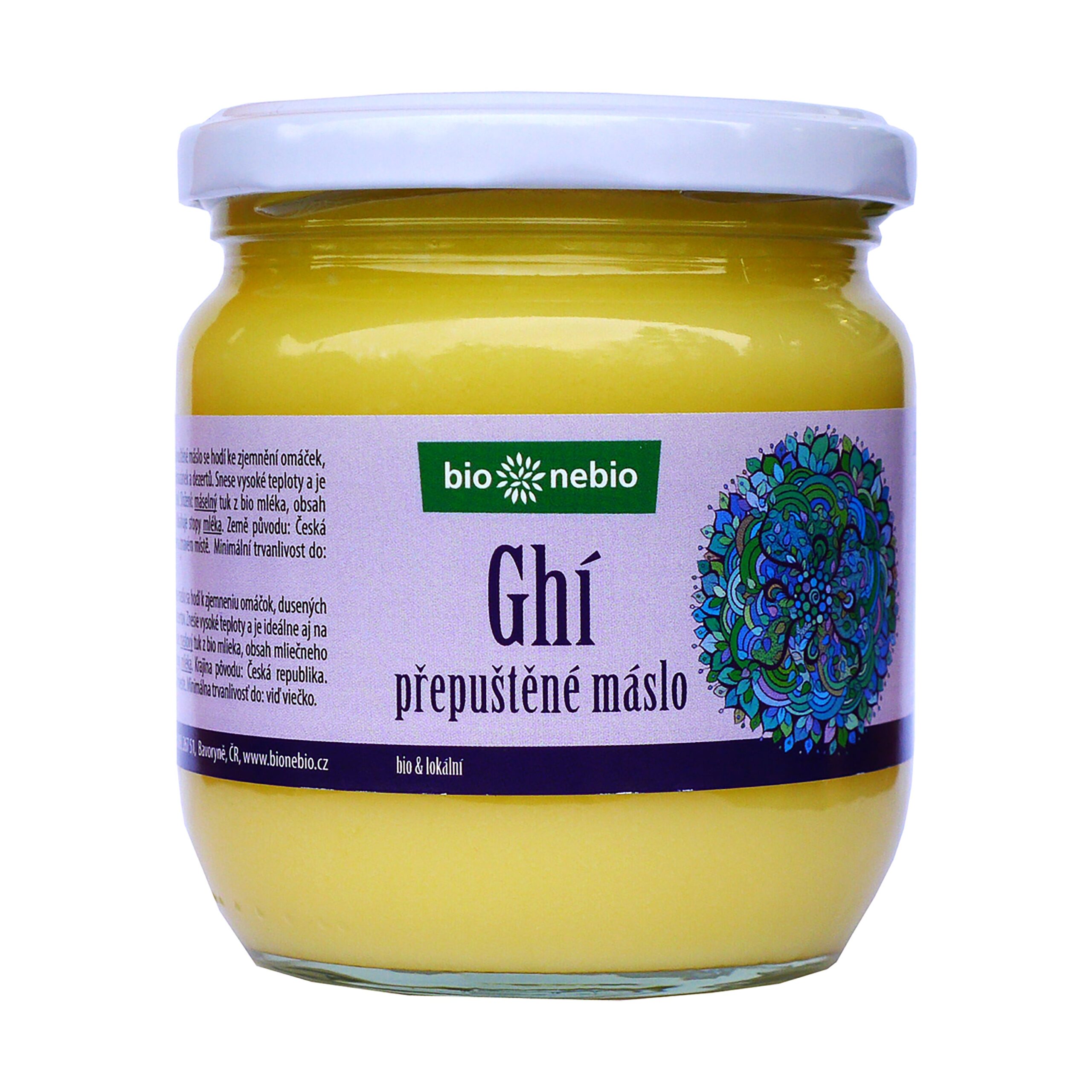 Máslo přepuštěné ghí ČESKÉ 425 ml BIO   BIO NEBIO
