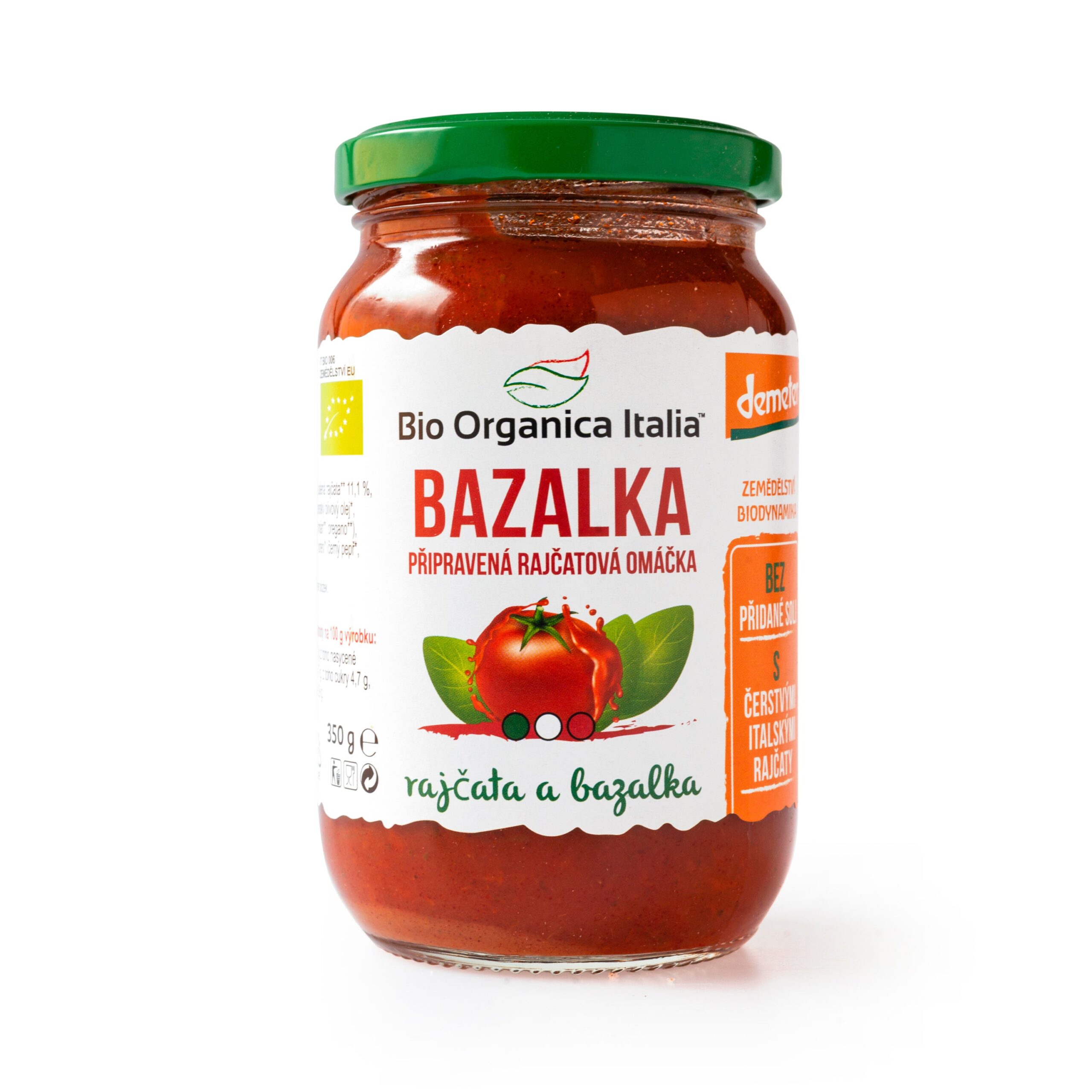 Omáčka rajčatová s bazalkou 350 g BIO   BIO ORGANICA ITALIA