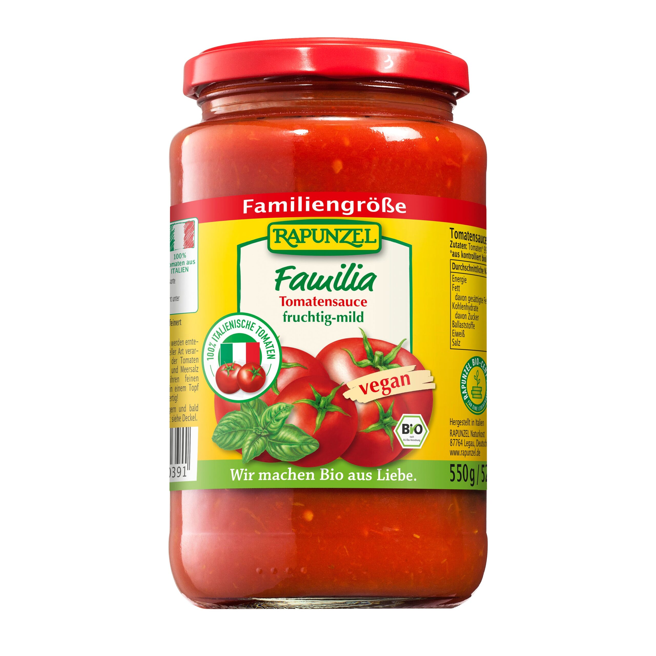 Omáčka na těstoviny Familia 550 g BIO   RAPUNZEL