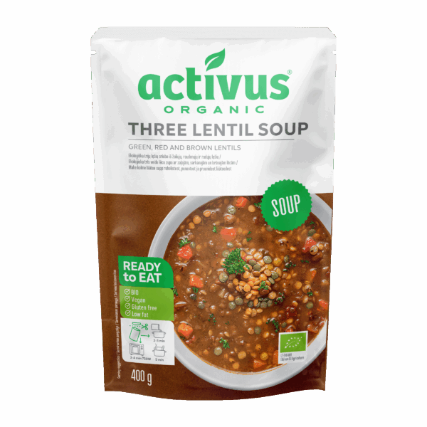 Polévka ze tří druhů čočky 400 g BIO   ACTIVUS