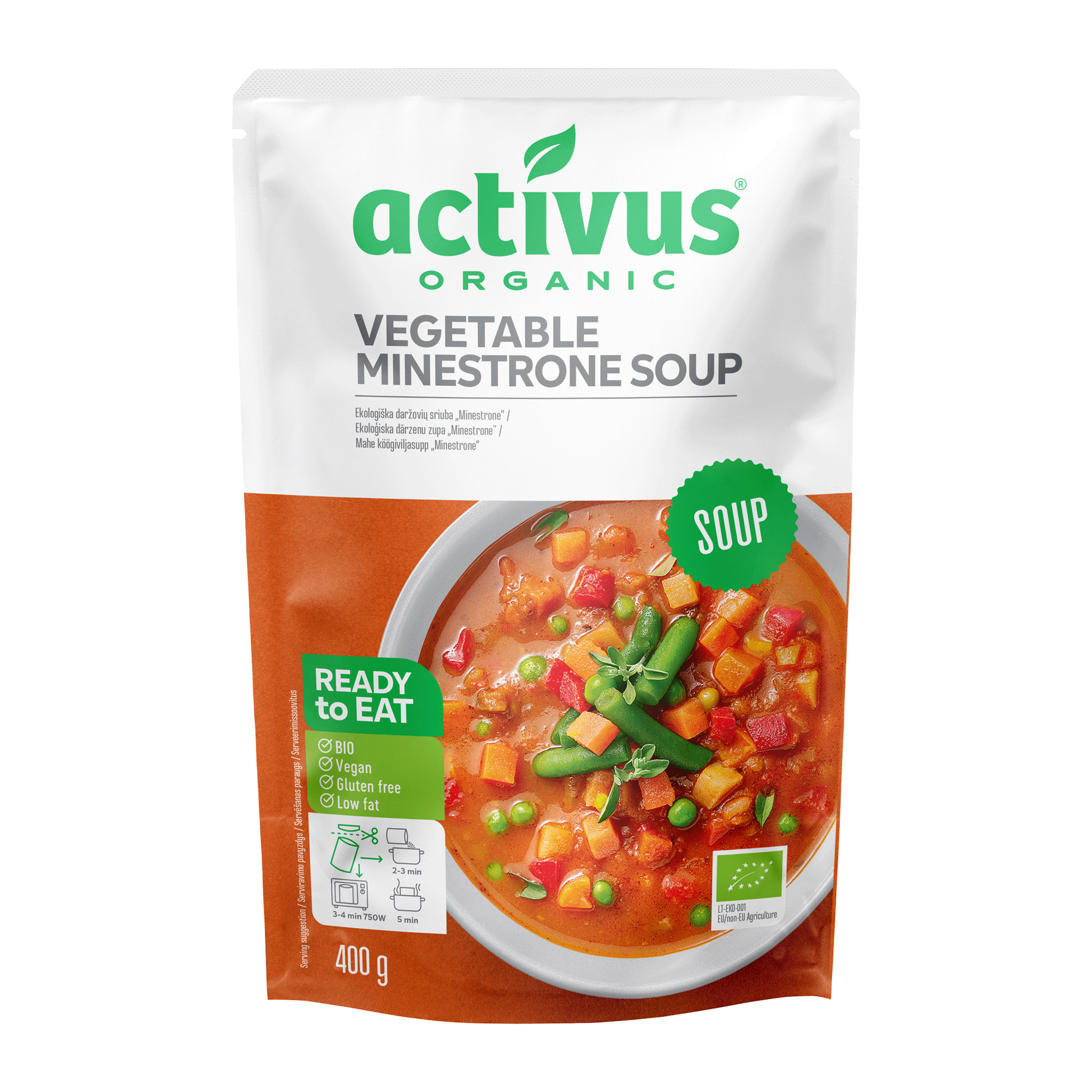 Polévka minestrone 400 g BIO   ACTIVUS