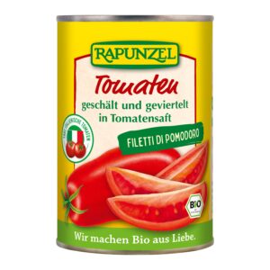 Rajčata loupaná čtvrcená 400 g BIO   RAPUNZEL
