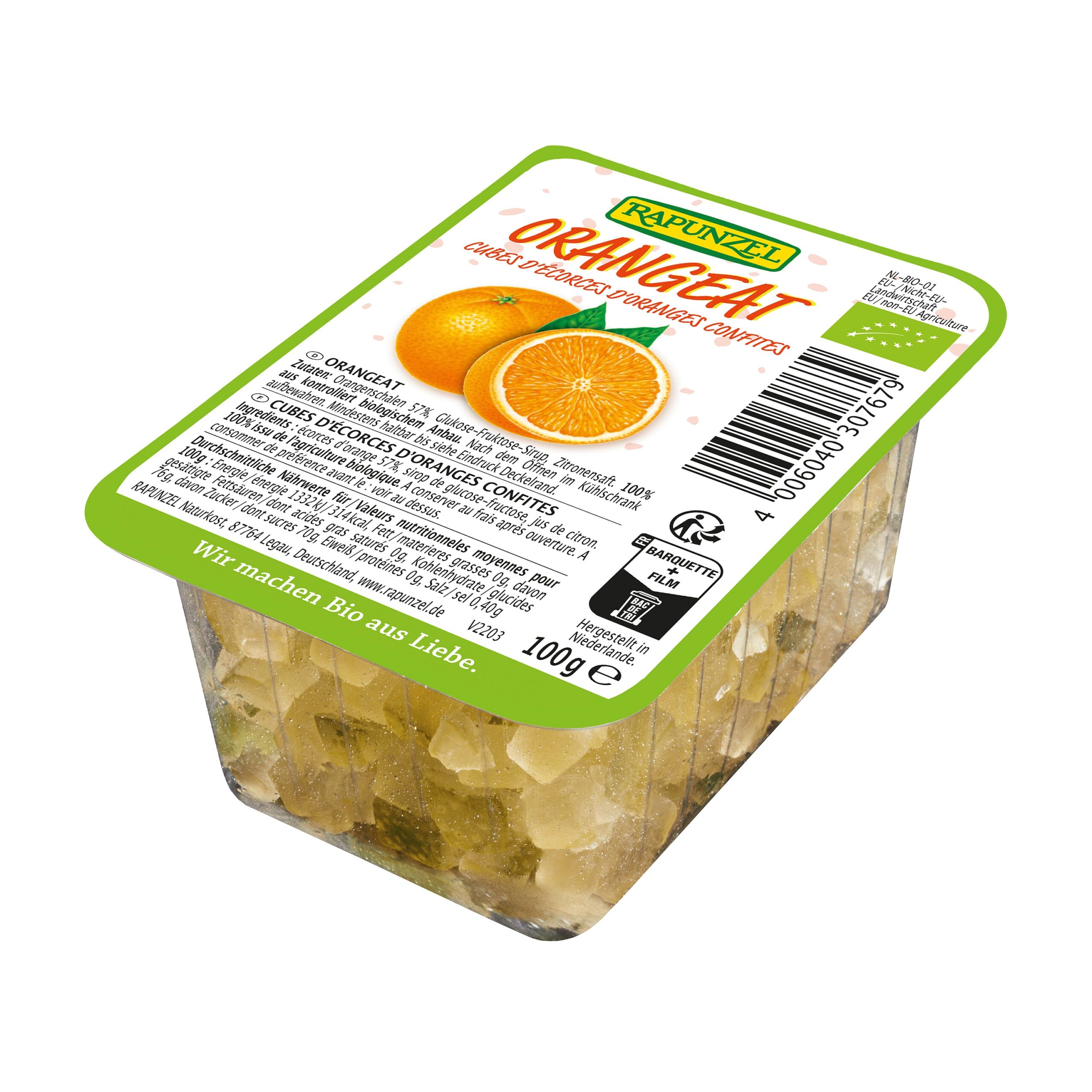 Kůra pomerančová kandovaná 100 g BIO   RAPUNZEL