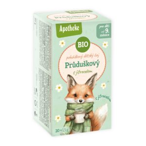 Apotheke Bylinný čaj dětský Průduškový s jitrocelem BIO - nálev. sáčky (20 x 1,5 g)
