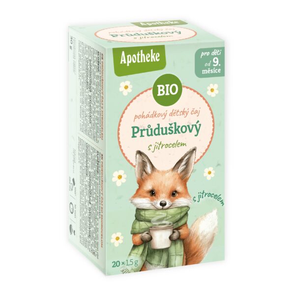 Apotheke Bylinný čaj dětský Průduškový s jitrocelem BIO - nálev. sáčky (20 x 1,5 g)