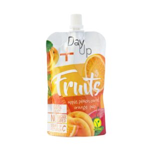 Dezert ovocný jablko, broskev, mrkev, pomeranč - kapsička 100 g   DAY UP