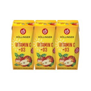 Nektar jablko s obsahem vitaminu C a D3 3x200 ml   HOLLINGER