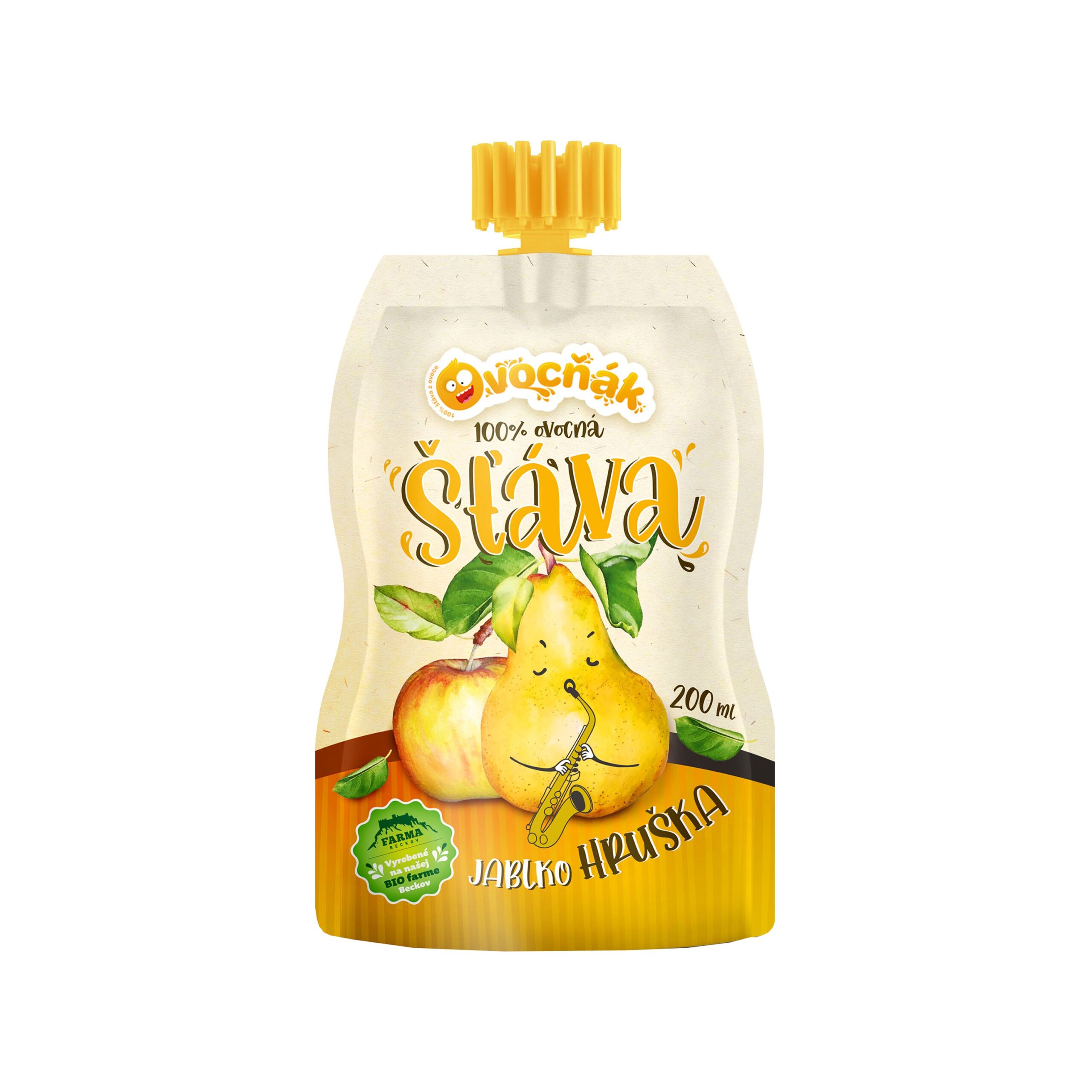 Mošt ovocný jablko-hruška 200 ml   OVOCŇÁK