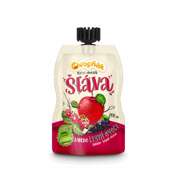 Mošt ovocný jablko-lesní ovoce 200 ml   OVOCŇÁK