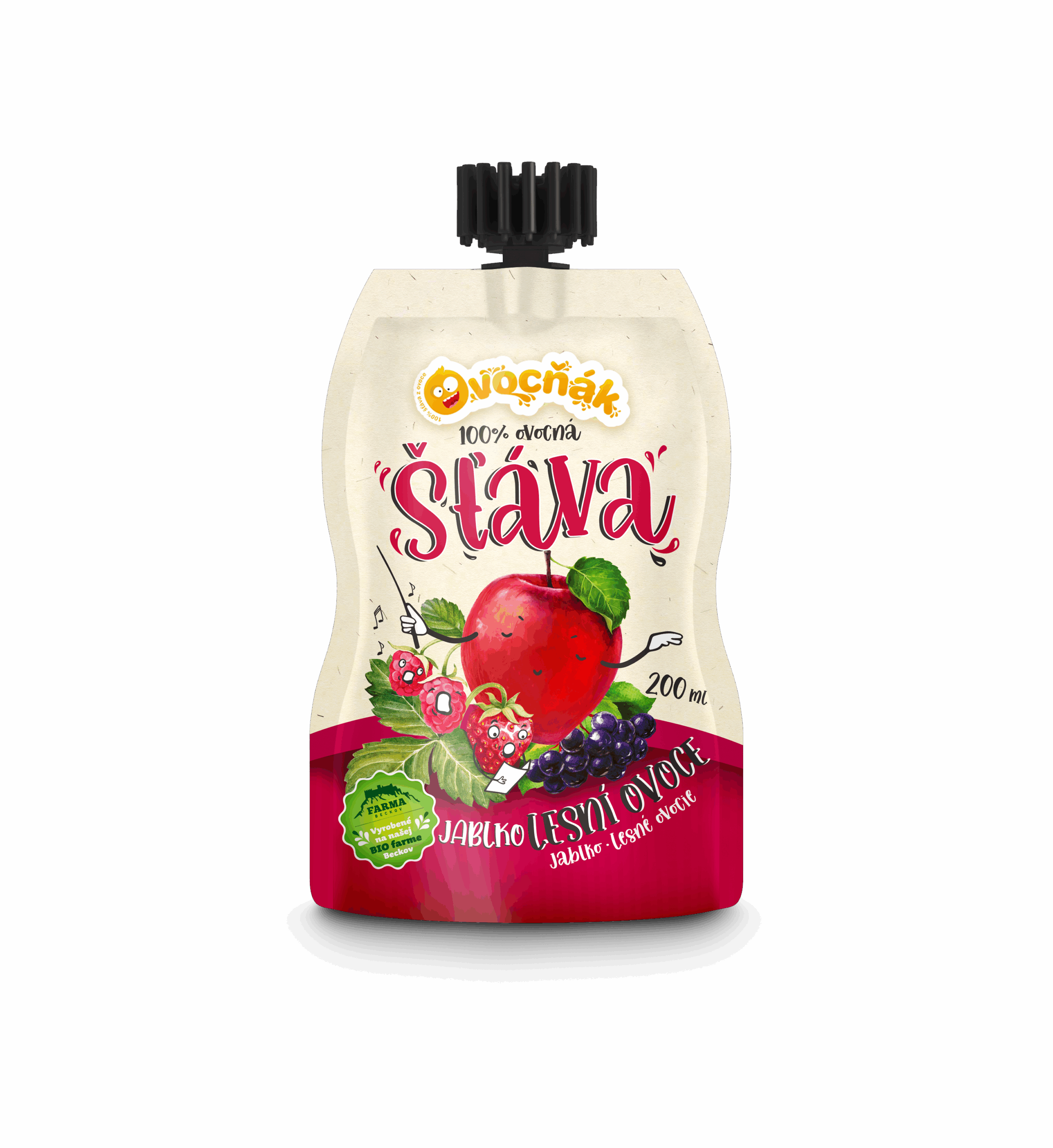 Mošt ovocný jablko-lesní ovoce 200 ml   OVOCŇÁK