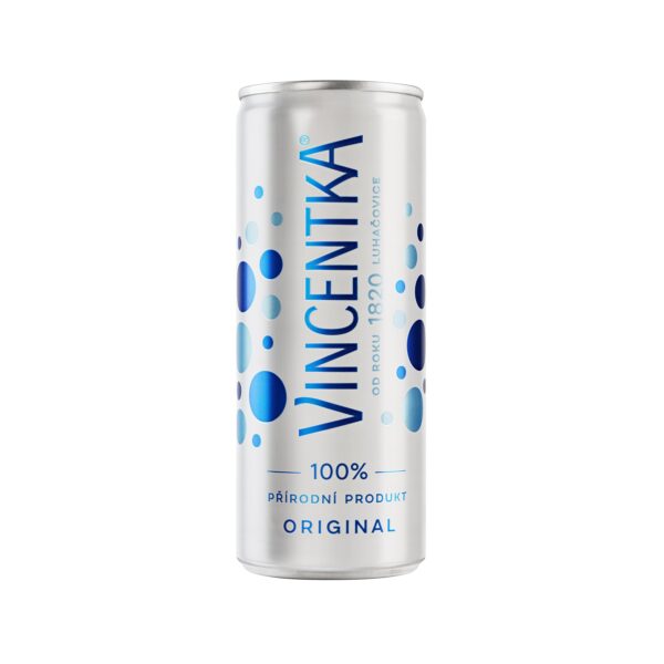 Vincentka minerální voda plech 250 ml   VINCENTKA