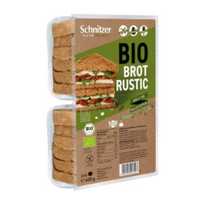 Chléb toustový rustikální bezlepkový 430 g BIO   SCHNITZER