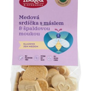 Zemanka Špaldová medová srdíčka s máslem BIO (100 g) - slazené pouze medem