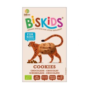 BISkids Sušenky celozrnné dětské s belgickou čokoládou 36M+ BIO (120 g)