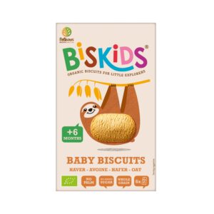 BISkids Sušenky celozrnné ovesné dětské 6M+ BIO (120 g) - bez přidaného cukru