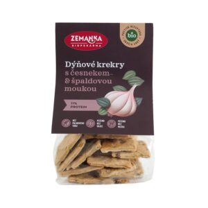 Krekry s dýňovým semínkem a česnekem 100 g BIO   ZEMANKA
