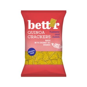 Krekry quinoové s kurkumou a kmínem bezlepkové 100 g BIO   BETT´R