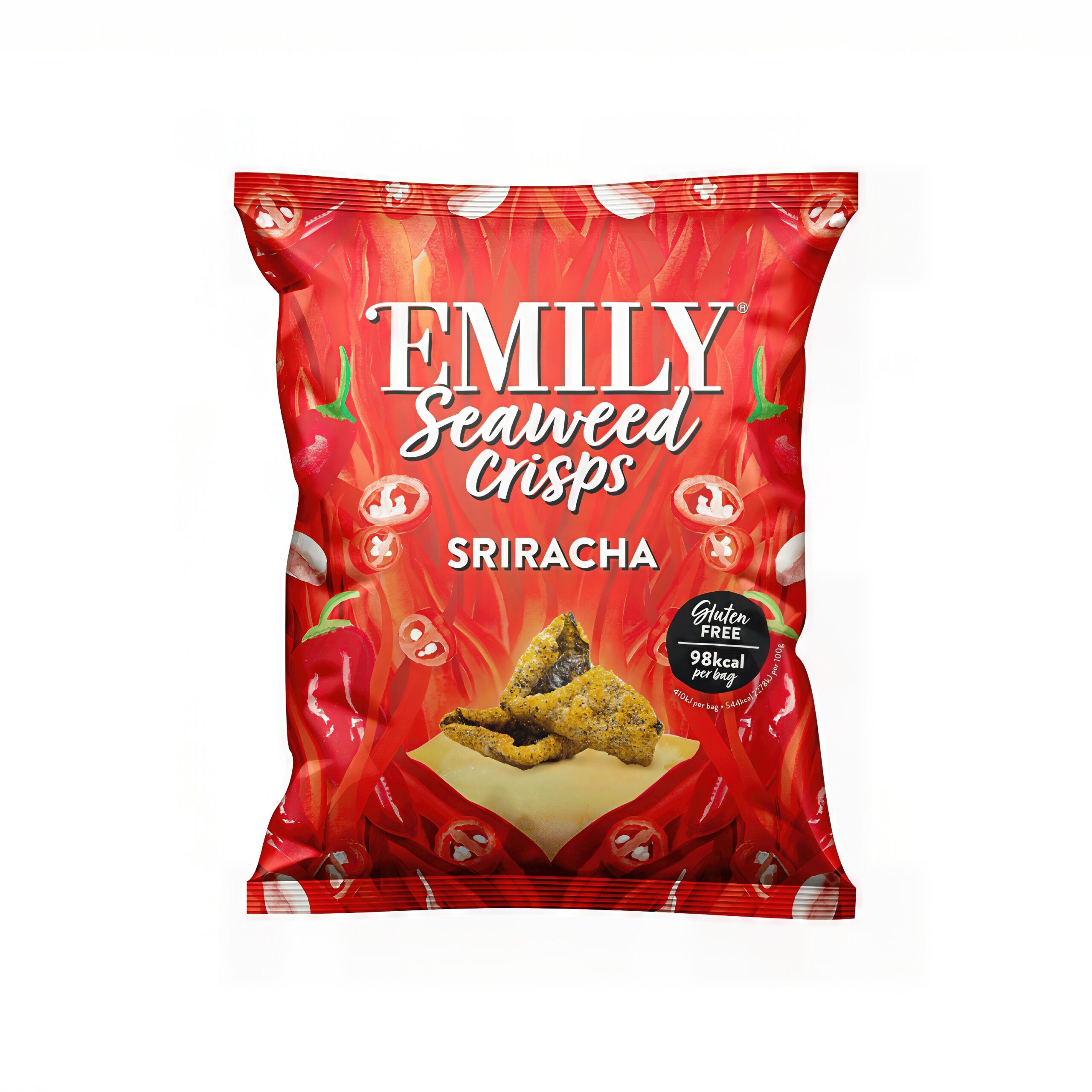 Křupky z mořských řas s příchutí sladkého chilli 18 g   EMILY