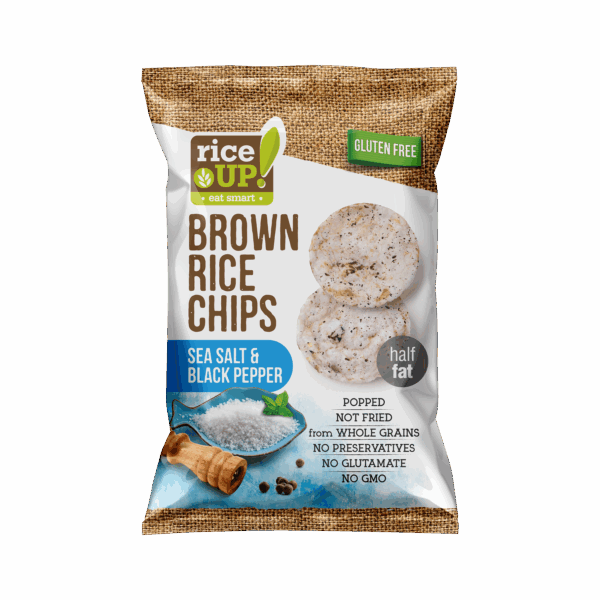 Chipsy rýžové sůl a pepř 60 g   RICE UP