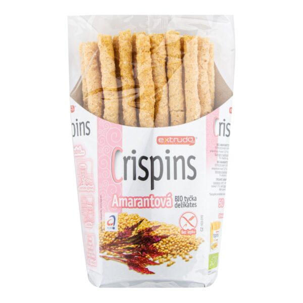 Tyčinka amarantová Crispins bezlepková 50 g BIO   EXTRUDO