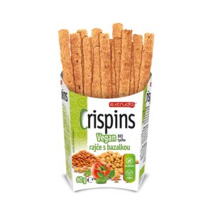 Tyčinka Crispins Vegan rajče s bazalkou 60 g BIO   EXTRUDO