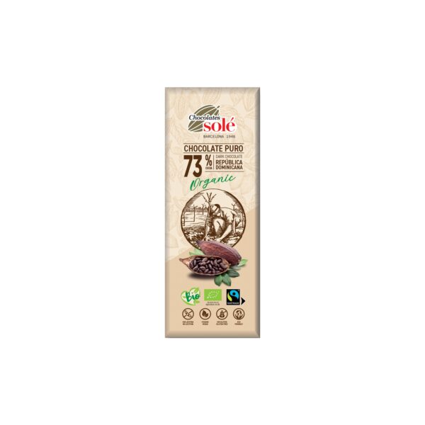 Čokoláda hořká 73 % 25 g BIO   SOLÉ