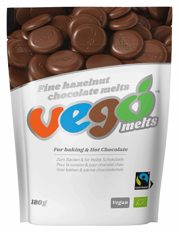 Pecičky čokoládové s lískovými oříšky vegan 180 g BIO   VEGO