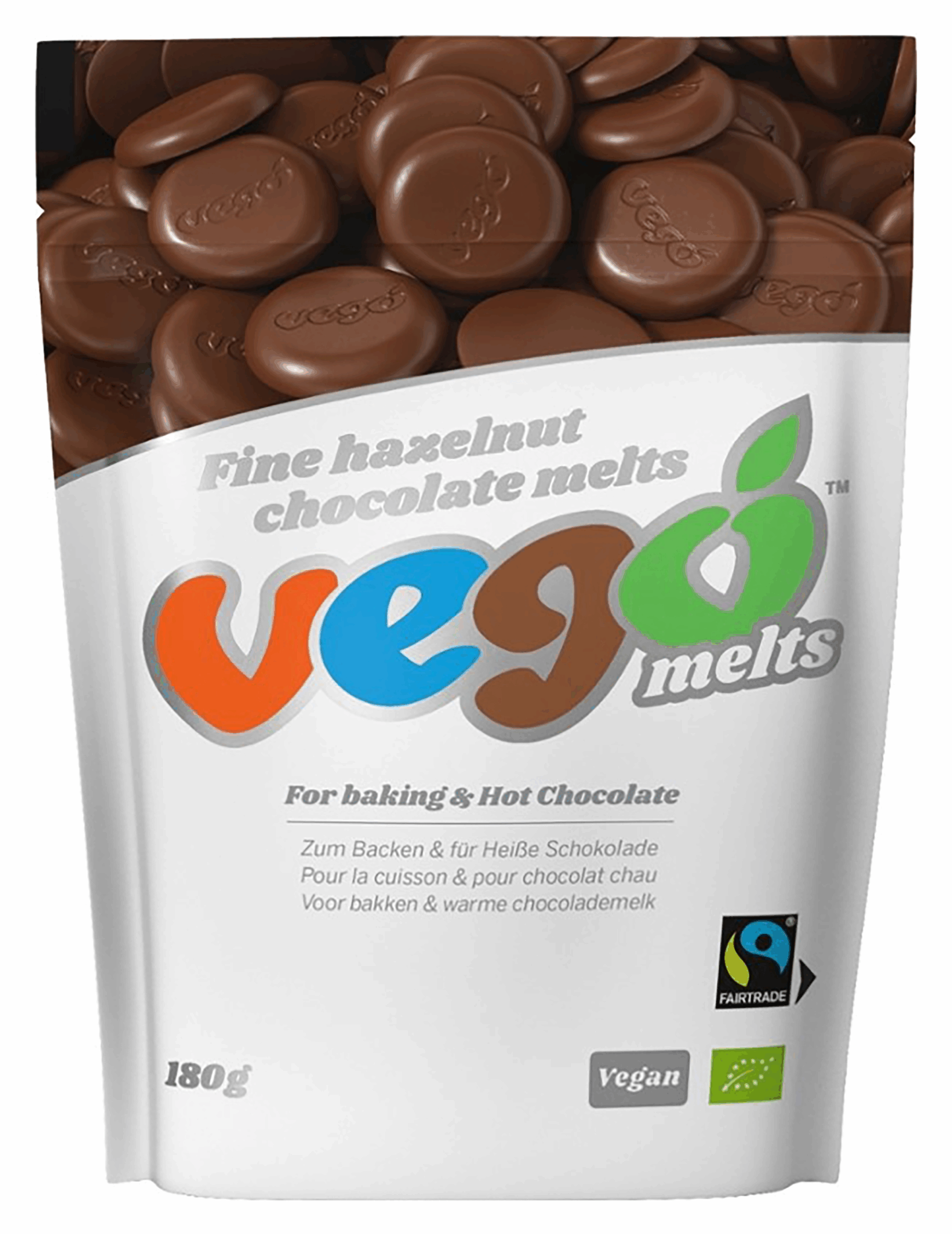 Pecičky čokoládové s lískovými oříšky vegan 180 g BIO   VEGO