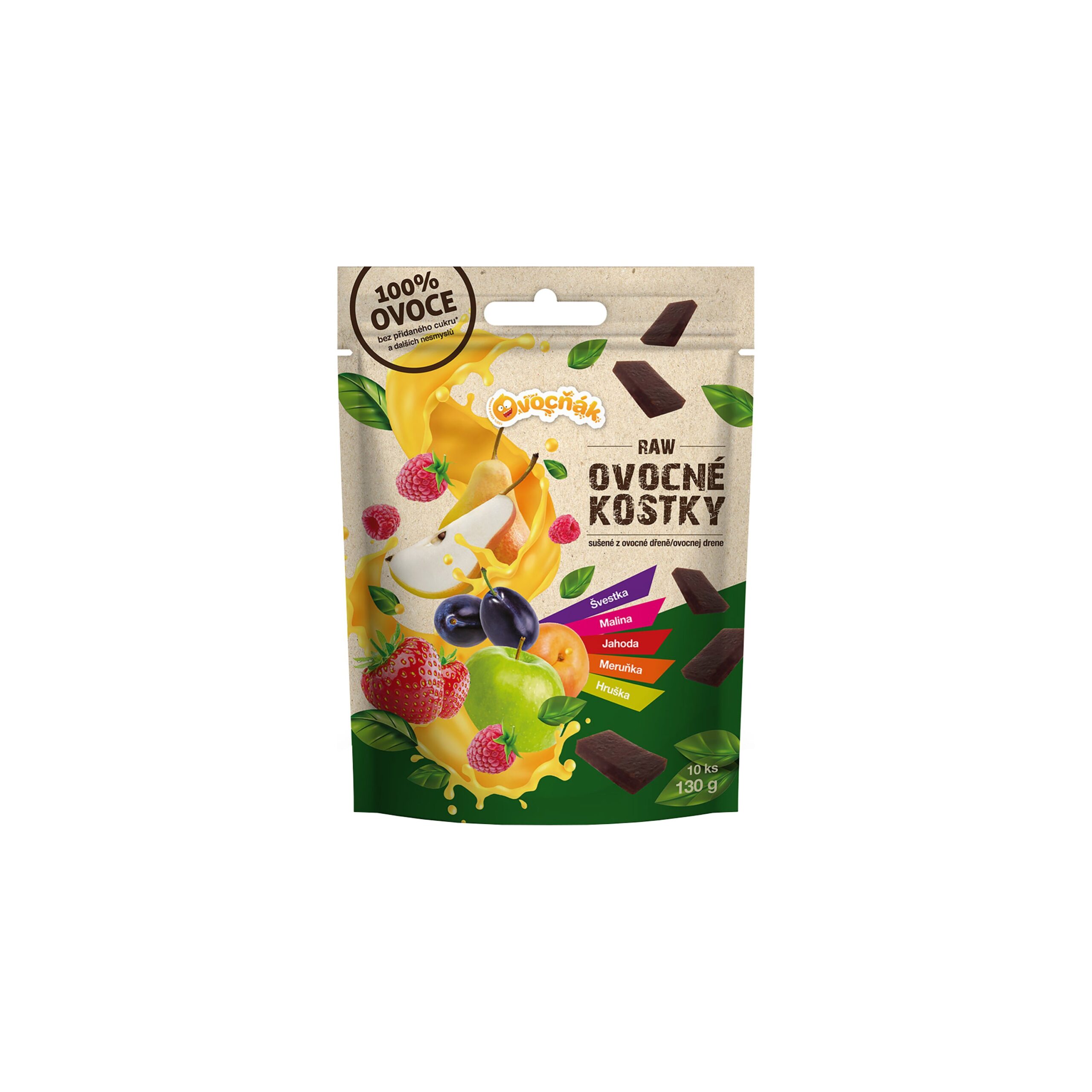 Kostky ovocné mix chutí 130 g   OVOCŇÁK