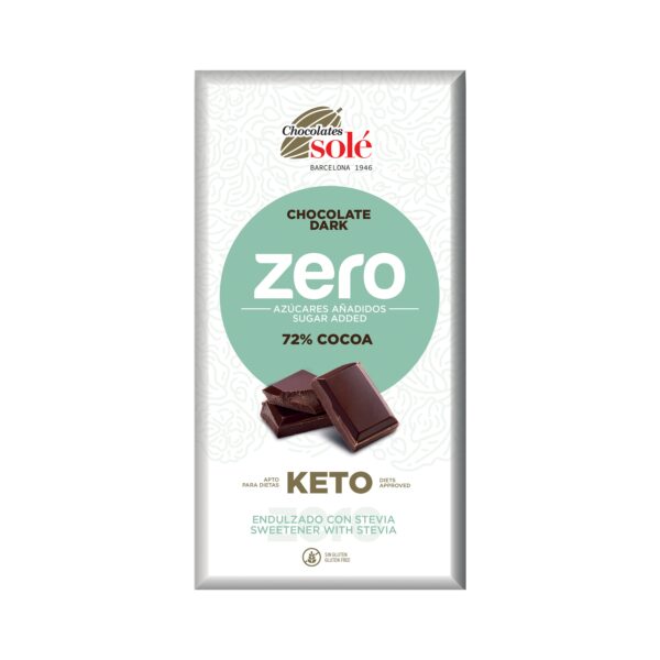 Čokoláda hořká 72 % se stévií bez cukru 100 g   SOLÉ