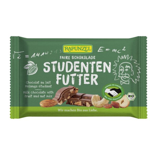 Čokoláda mléčná studentská směs 100 g BIO   RAPUNZEL