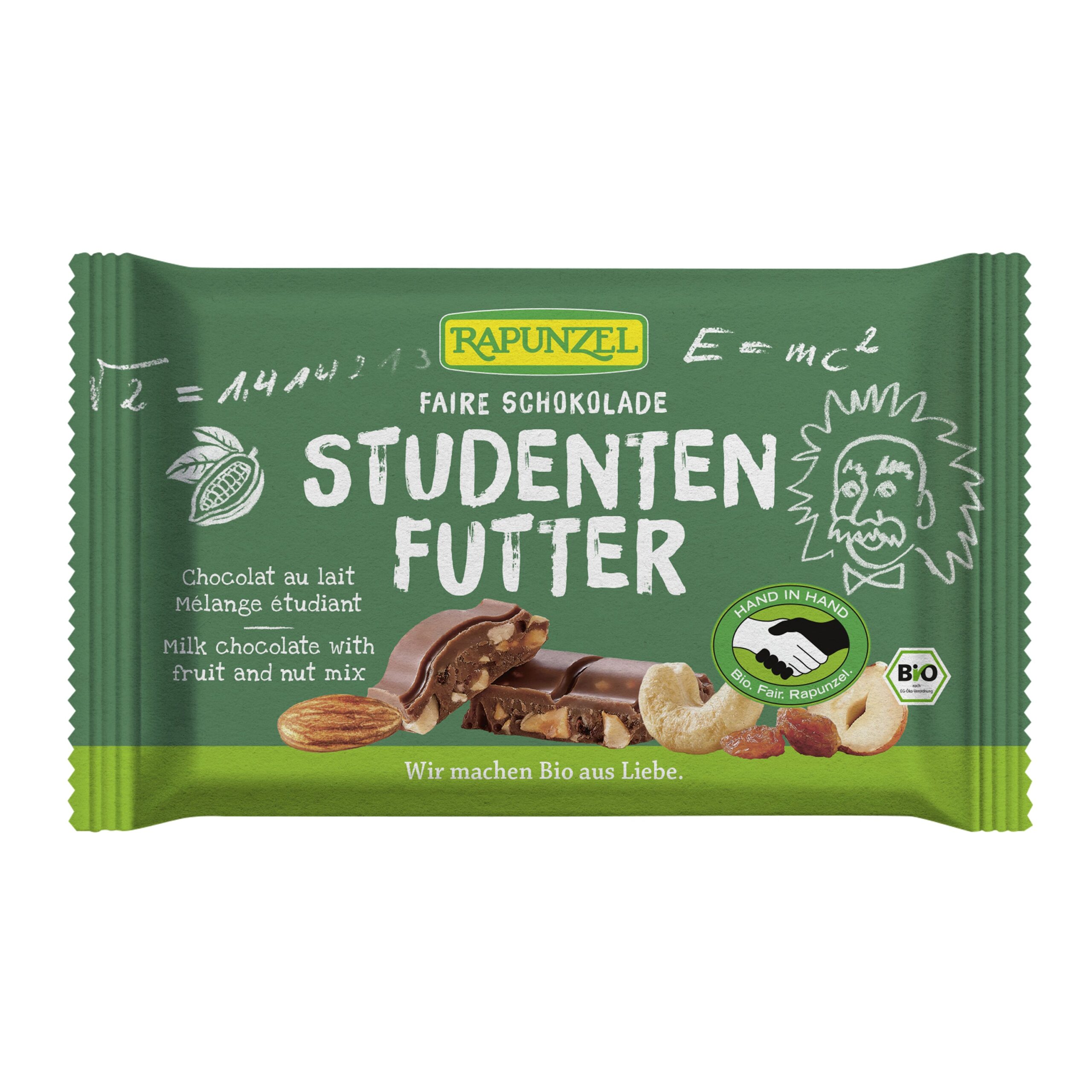 Čokoláda mléčná studentská směs 100 g BIO   RAPUNZEL