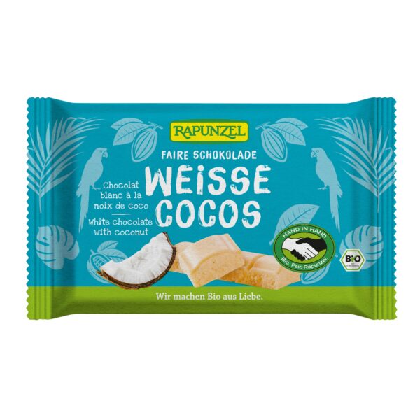 Čokoláda bílá s kokosem 100 g BIO   RAPUNZEL