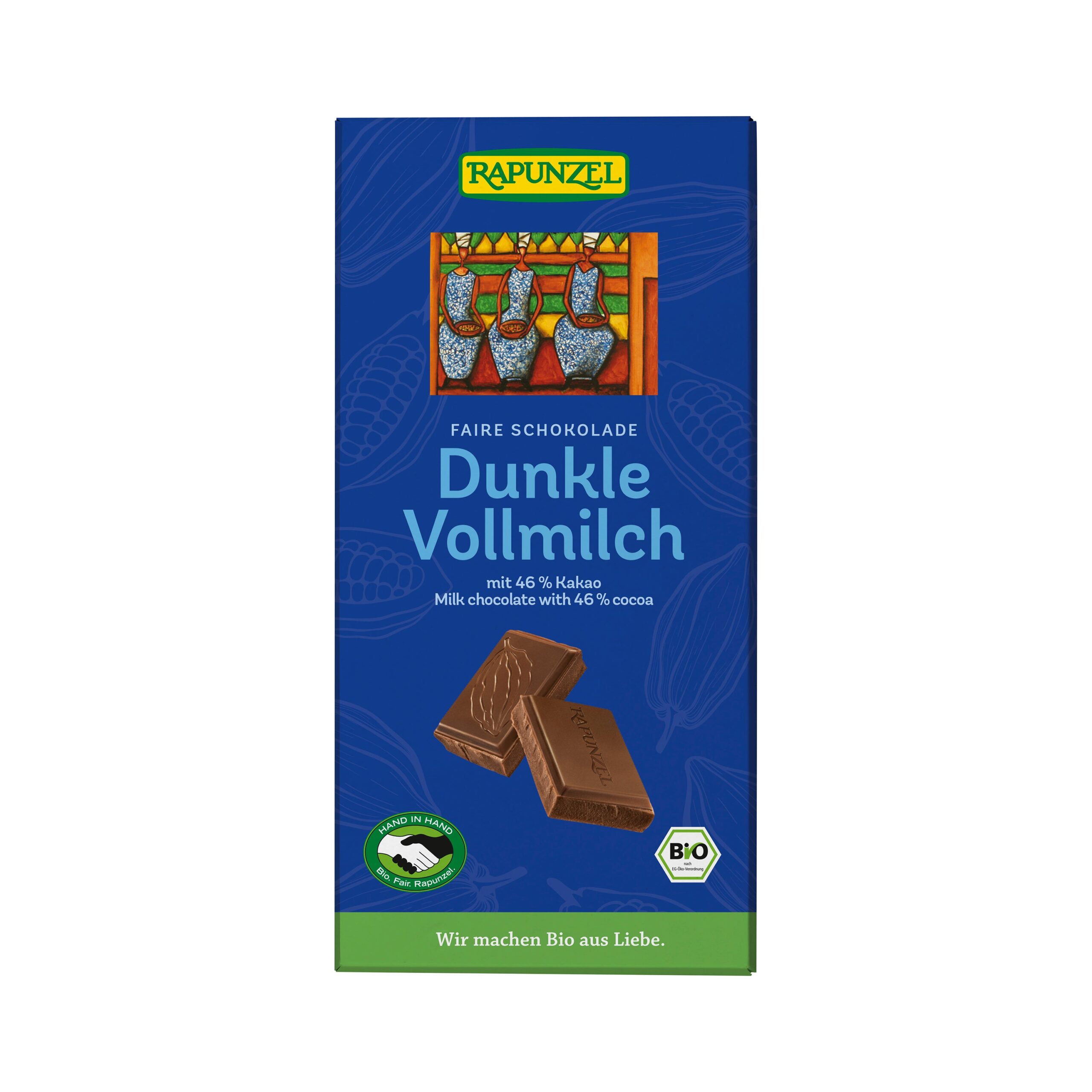 Mléčná tmavá čokoláda 46 % 100 g BIO   RAPUNZEL