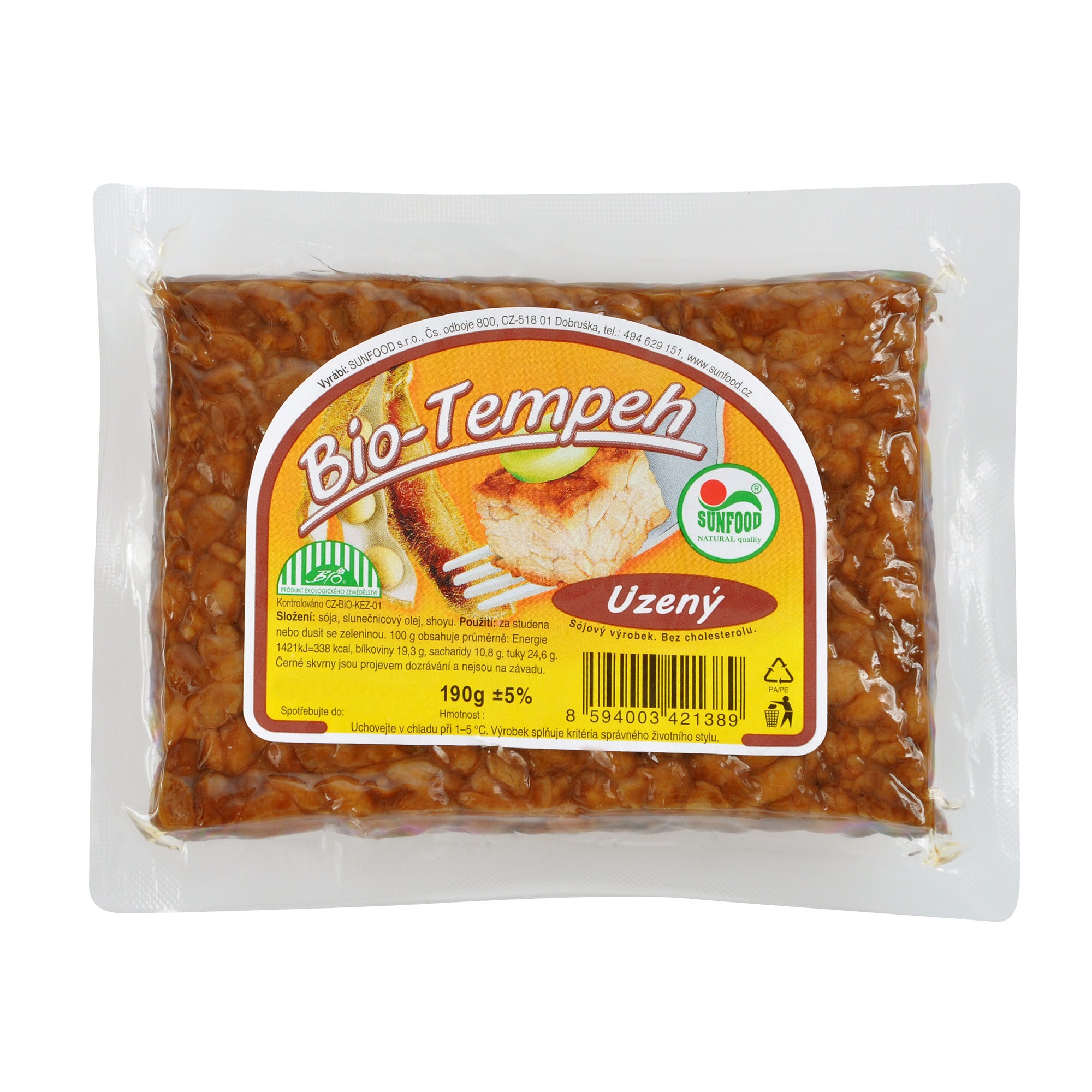 Tempeh uzený 190 g BIO   SUNFOOD